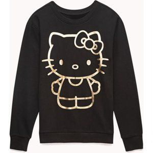 SANRIO Hello Kitty black & gold sweatshirt size M